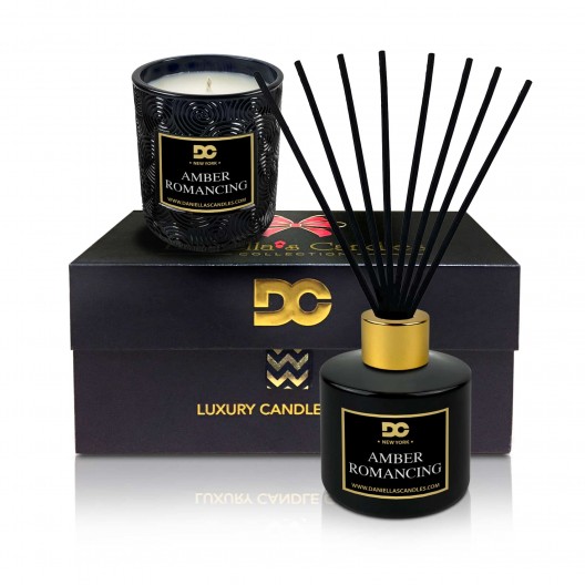 Amber Romancing Candle and Diffuser Gift Set