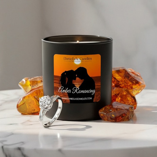 Amber Romancing Jewelry Candle