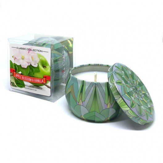 Apple Blossom and Vanilla Travel Tin Candle