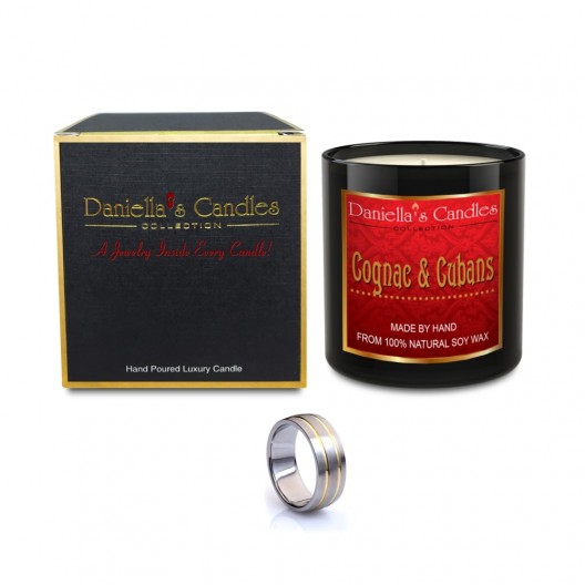 Cognac & Cubans Men's Jewelry Candle