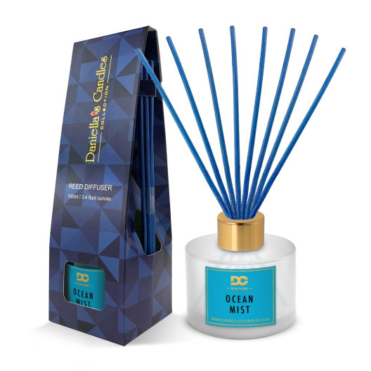 Ocean Mist Reed Diffuser Set Blue 3.4oz/100mL