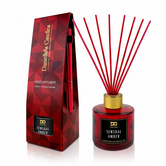Sensual Amber Reed Diffuser Set Red 3.4oz/100mL