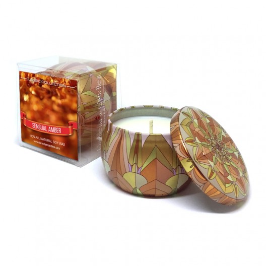 Sensual Amber Travel Tin Candle